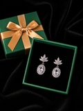 Crystal Drop Crown Earrings