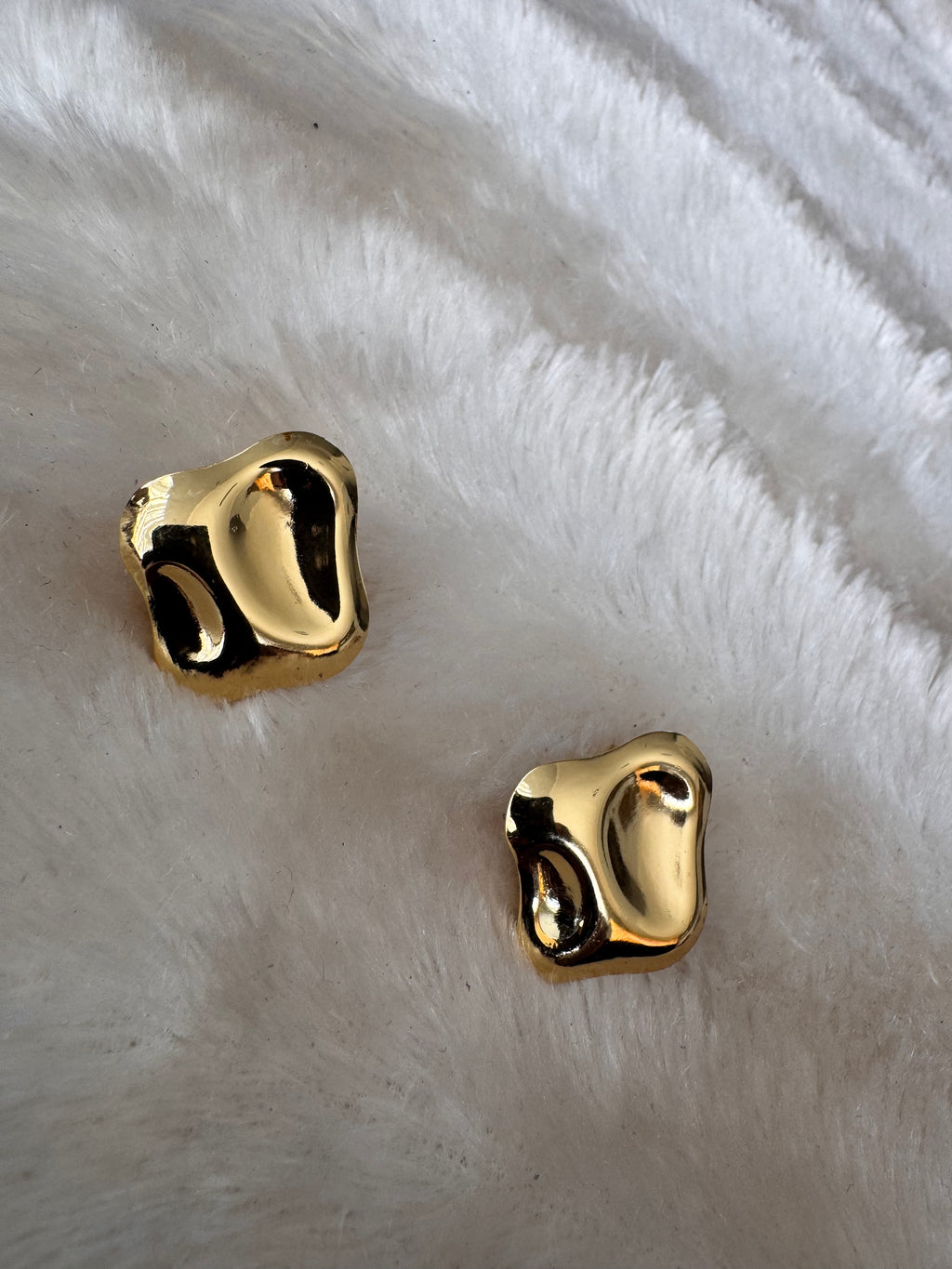 Molten Nugget Stud Earrings